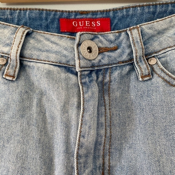 GUESS Distressed American Flag Jean Shorts - Picture 5 of 8